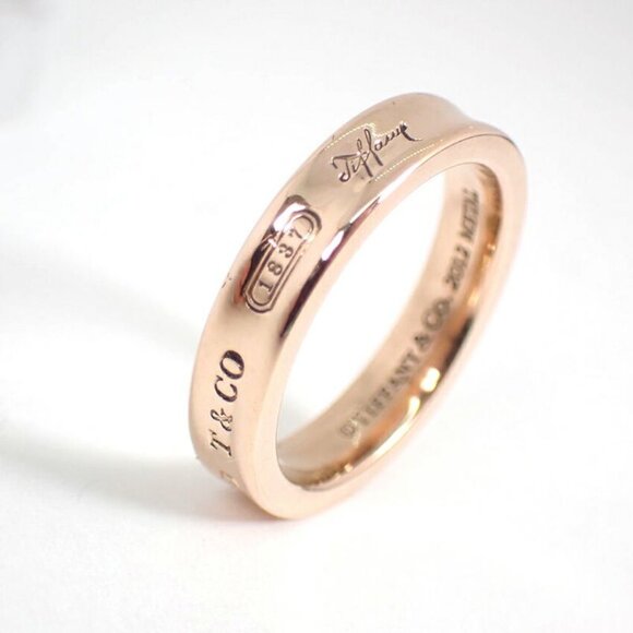 Size 5 Tiffany & Co Rubedo Gold Metal Narrow 1837 Band Ring  Tiffany & Co Gold Rubedo Ring